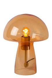 Lampada da tavolo in vetro ambra Fungo E27 Lucide 28cm