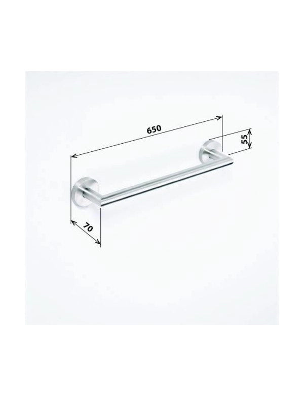 NEO Portasciugamani in acciaio inox 65x7x5,5cm