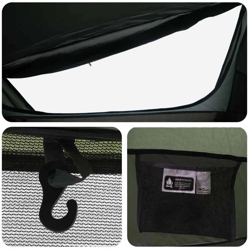 Tenda a tunnel con tetto Verde oliva 215 x 100 x 90 cm 42029034