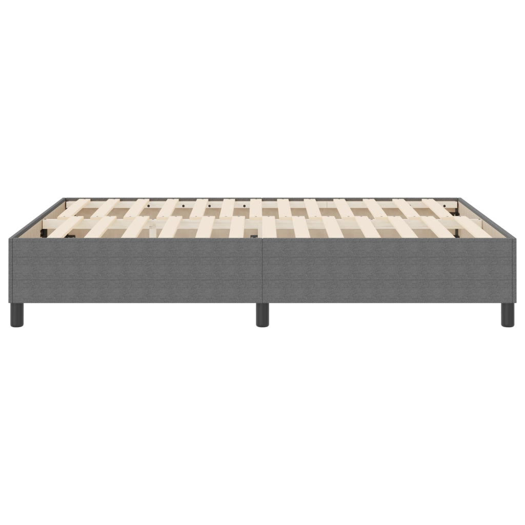 Letto Box Spring Grigio Chiaro 140x200 cm in Tessuto Corduroy