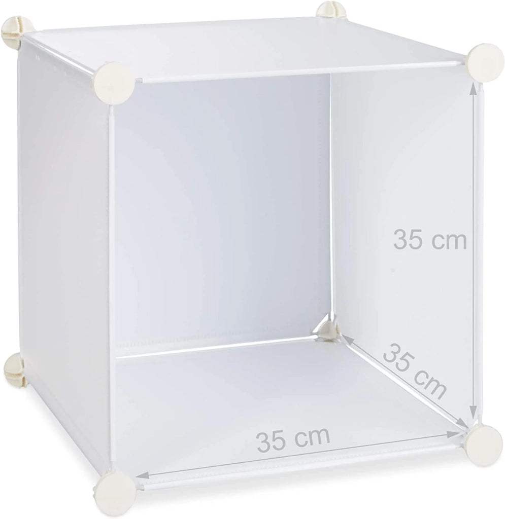 Mobiletto portaoggetti in plastica guardaroba scaffale con ante e asta appendiabiti 145 cm bianco 13_0001961_2