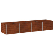 Letto rialzato da giardino Ruggine 320 x 80 x 55 cm cartone 8006424