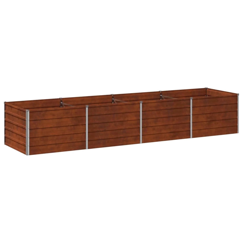 Letto rialzato da giardino Ruggine 320 x 80 x 55 cm cartone 8006424
