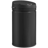 Bidone della Spazzatura da Cucina Automatico 30 L Sensore Infrarossi Chiusura Automatica Antimacchie Acciaio Inox, 32x30.5x51 cm, Nero
