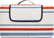 Tavolo da picnic 200x200 cm con fondo impermeabile e strisce marine blu