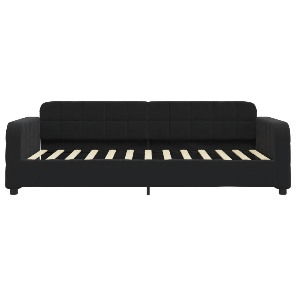 Divano Letto con Letto Estraibile Nero 90x200 cm in Velluto 3196933