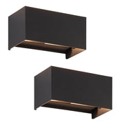ZMH Applique da parete a LED per interni Applique da parete per esterni G9 bianco caldo IP65