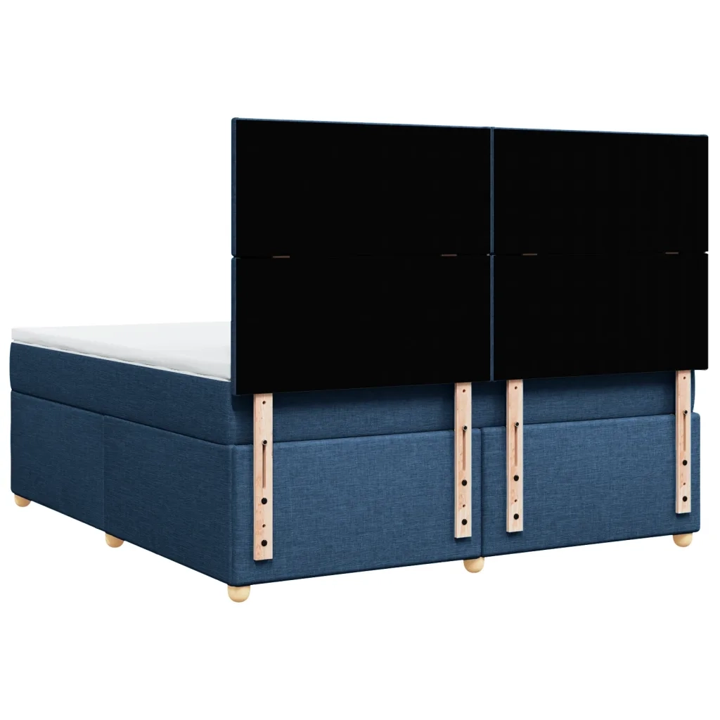 Giroletto a Molle con Materasso Blu 180x200 cm in Tessuto 3291358