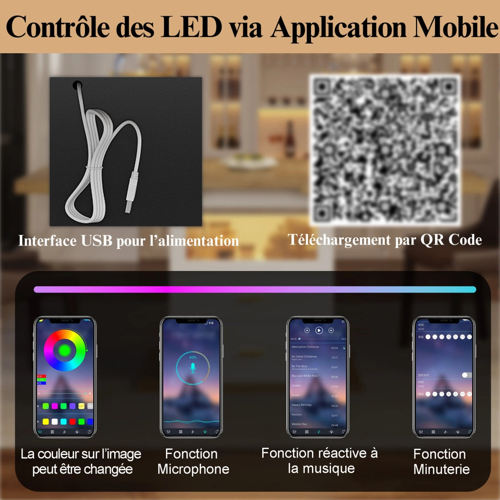 Tavolo da pranzo allungabile con led; vano contenitore integrato; 2 cassetti e 1 vano vetrato per cucina e sala da pranzo