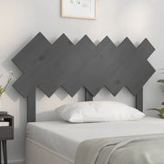 Testiera per Letto-Testata-Testiera Decorativa Grigia 122,5x3x80,5cm Legno Massello di Pino