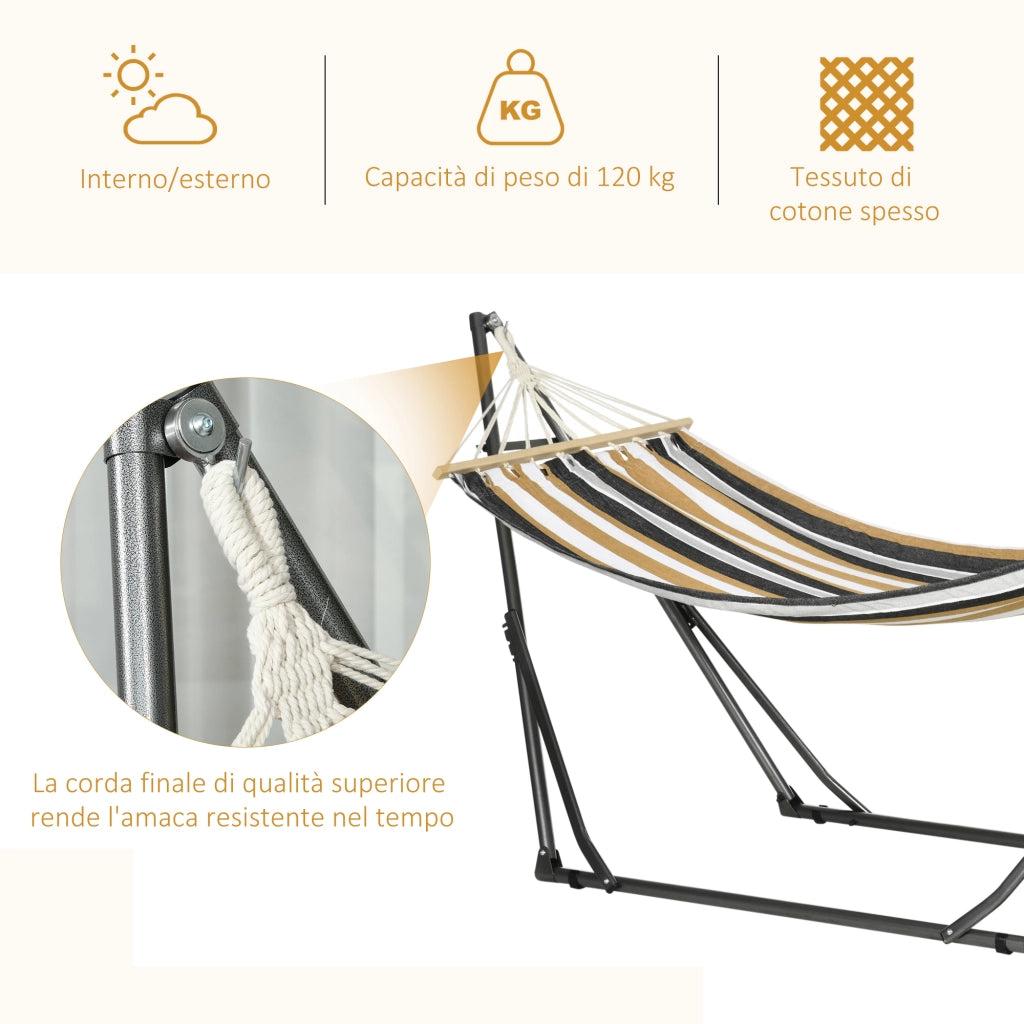 Amaca Autoportante ¨C Zephmum ¨C Grigio Struttura Acciaio Pieghevole