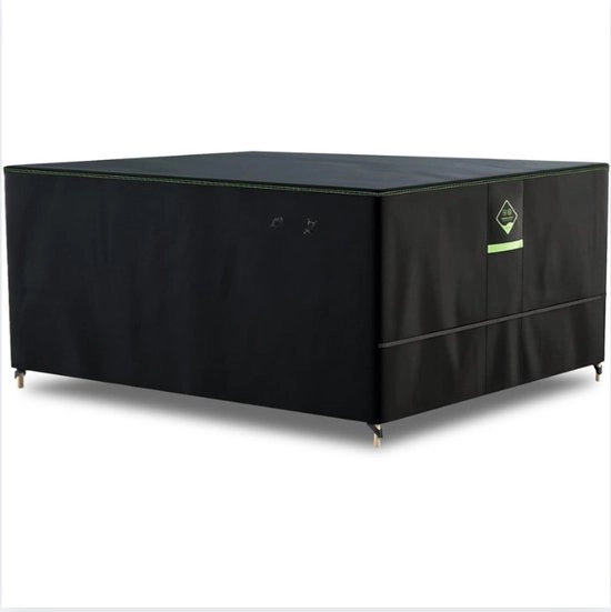 Ombrellone per giardino, impermeabile, con ganci, resistente all'inverno, 420D Oxford, tecnologia AlicanTex resistente all'usura, impermeabile al vento, anti-UV, ombrellone per giardino, rettangolare, nero (130 x 75 x 71 cm)