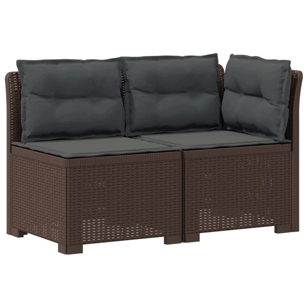 Divano da Giardino a 2 Posti con Cuscini Aspetto Rattan PP 8011945