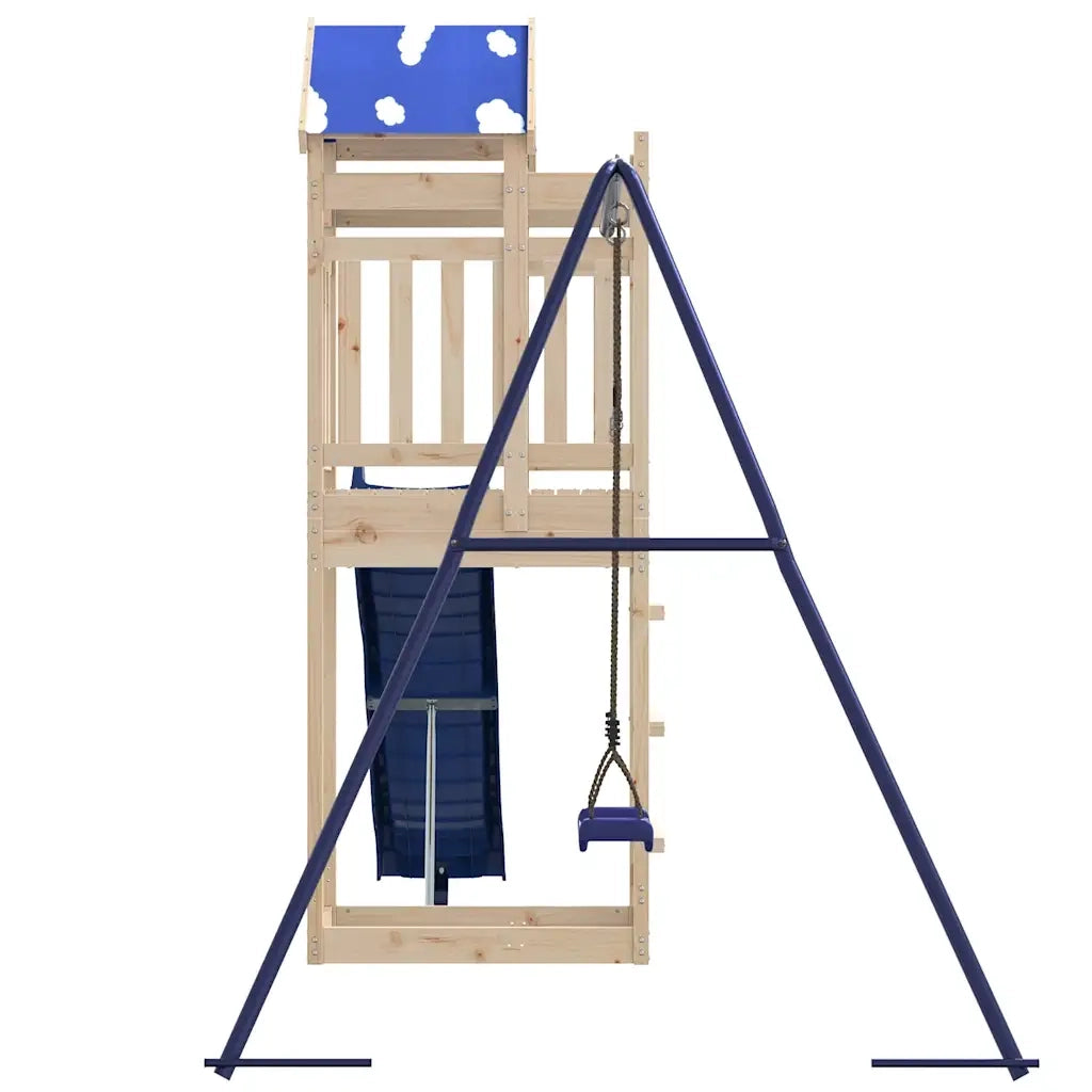 Set da Gioco da Esterno in Legno Massello di Pino
