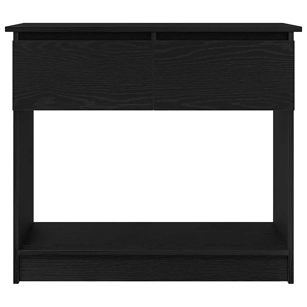 Tavolo Consolle con Cassetti Nero 85,5x38,5x74,5 cm