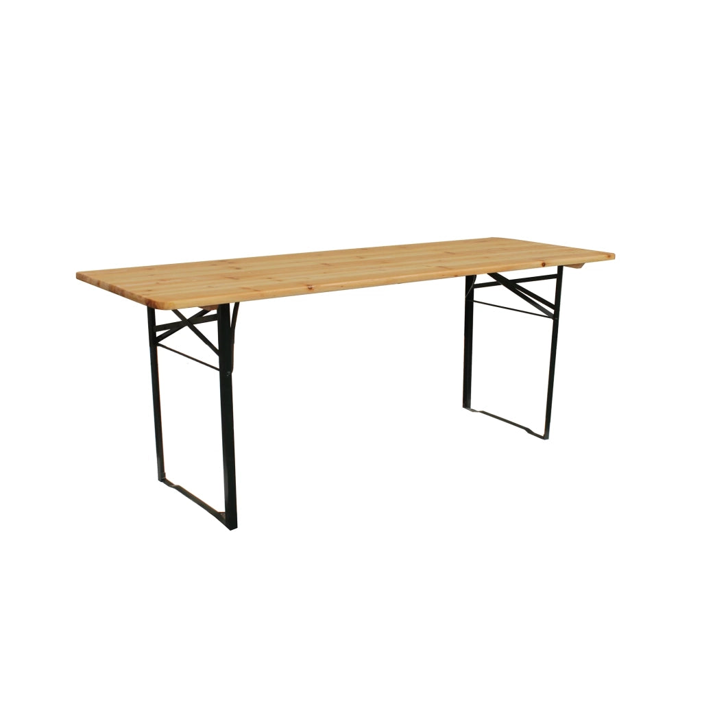 Set birreria Boro da esterno, set tavolo e 2 panche da giardino (200x70x75 cm), legno di abete, struttura robusta