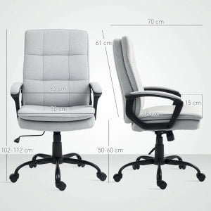 SEDIA UFFICIO Ergonomica con Braccioli, Grigia, 63x70x102-112 cm