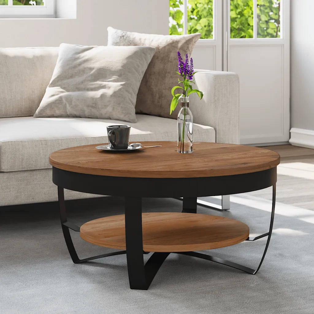 Tavolino da Salotto 65x65x32 cm in Legno Massello d'Acacia 289616