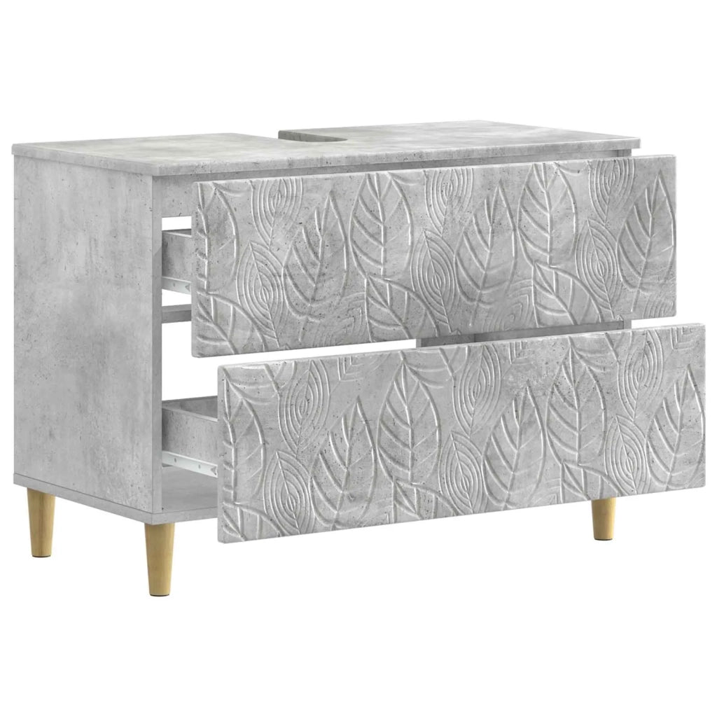 Armadio per Lavabo da Bagno DELFT Grigio Cemento 897018