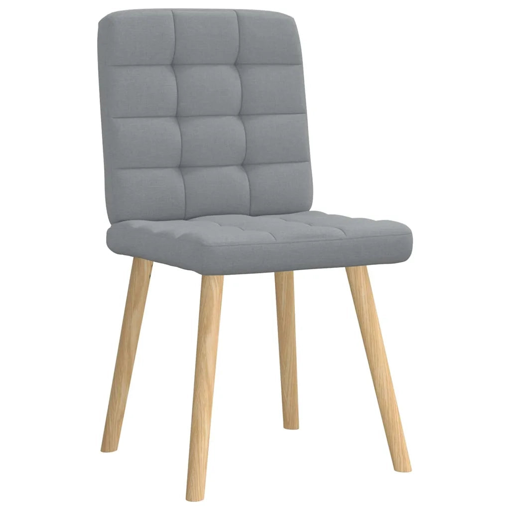 Sedie da Pranzo 4 pz Grigio Chiaro in Tessuto 3315191