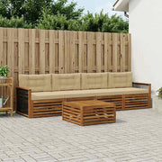 Set di divani da esterno 5 pz Naturale e Beige 3382996