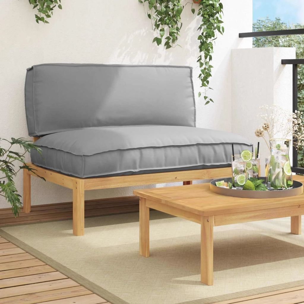 Set di divani Grigio 120 x 92 x 69 cm Legno di Acacia Massello 3418207
