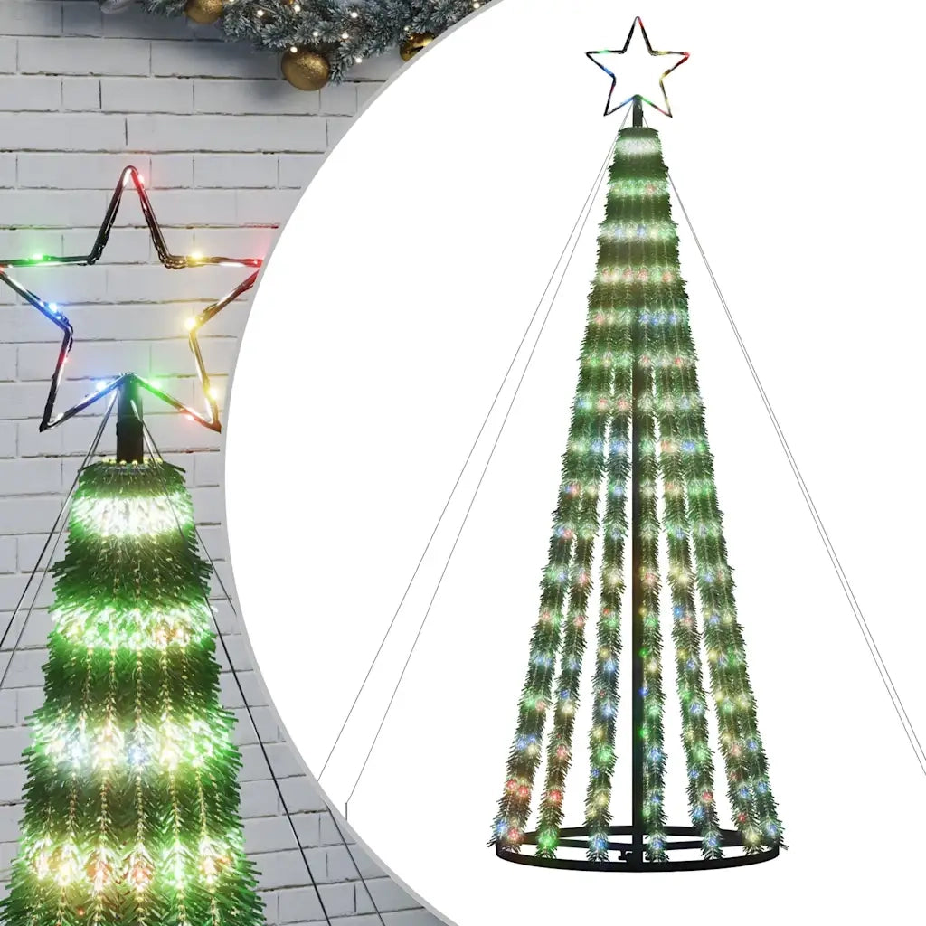 Albero di Natale a LED-Luci decorative natalizie 275 LED Colorato 180 cm