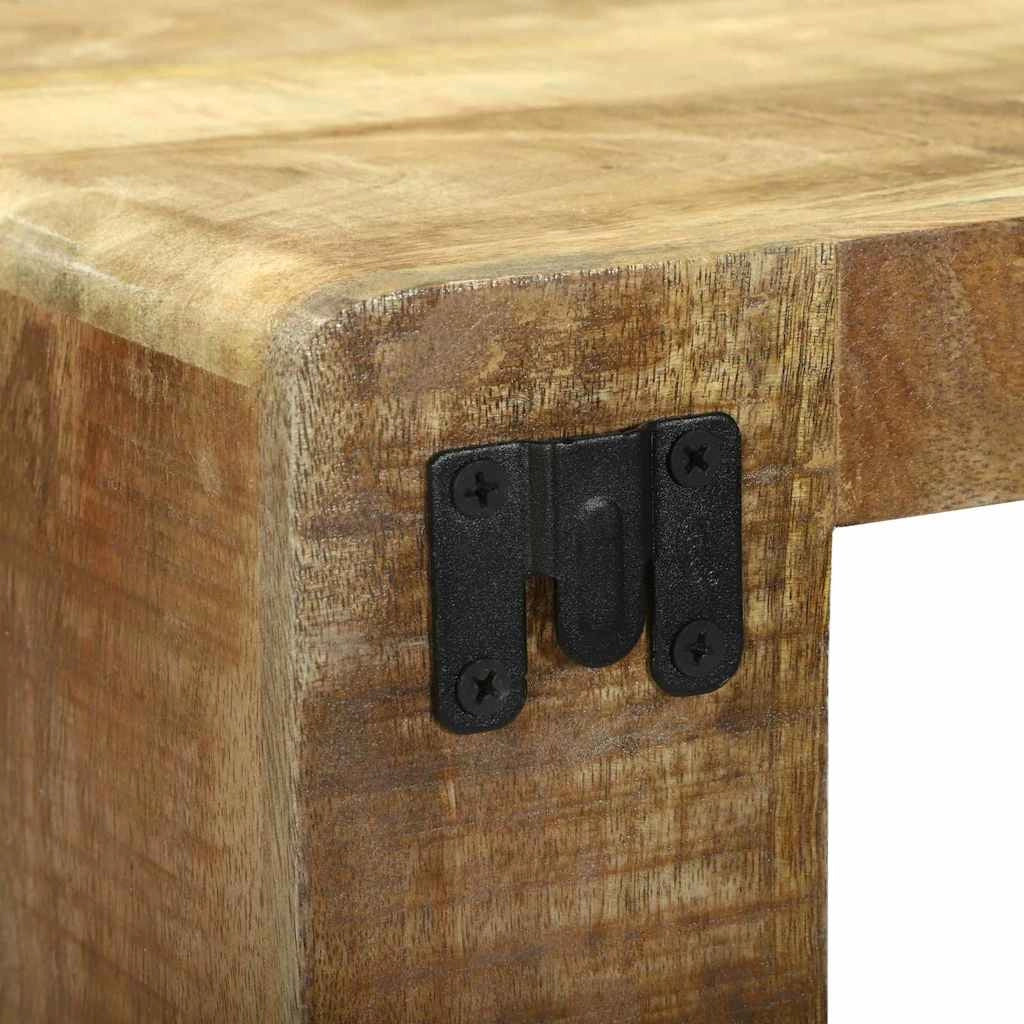 Mobile porta TV rettangolare moderno con contenitore 36 x 30 x 54 cm in legno massello di mango marrone 02_0058081