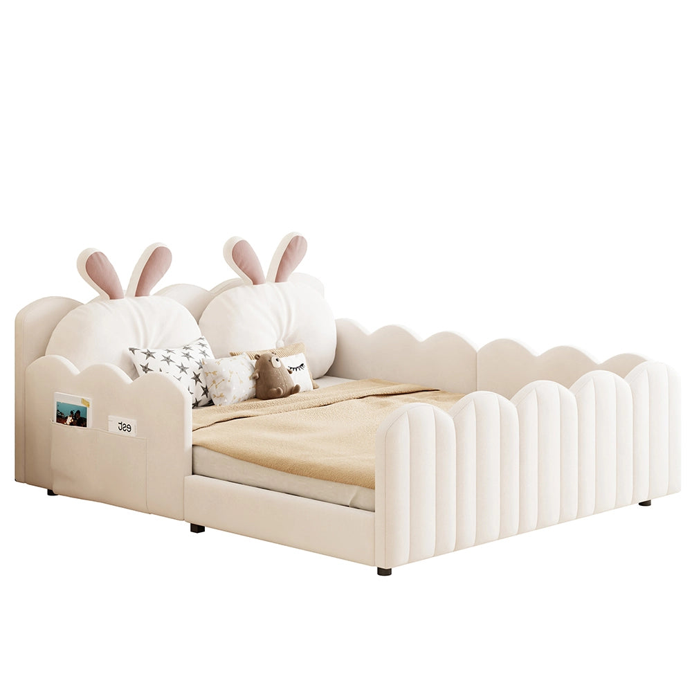 Letto bambini - Xylo - 140x200 cm coniglio beige