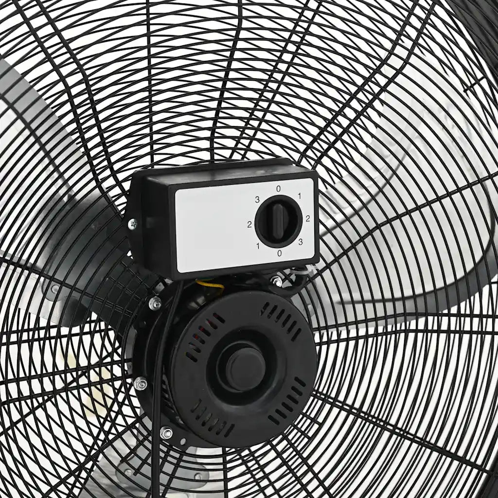 vidaXL Ventilatore a Tamburo Industriale 77 cm 187,7 W Nero