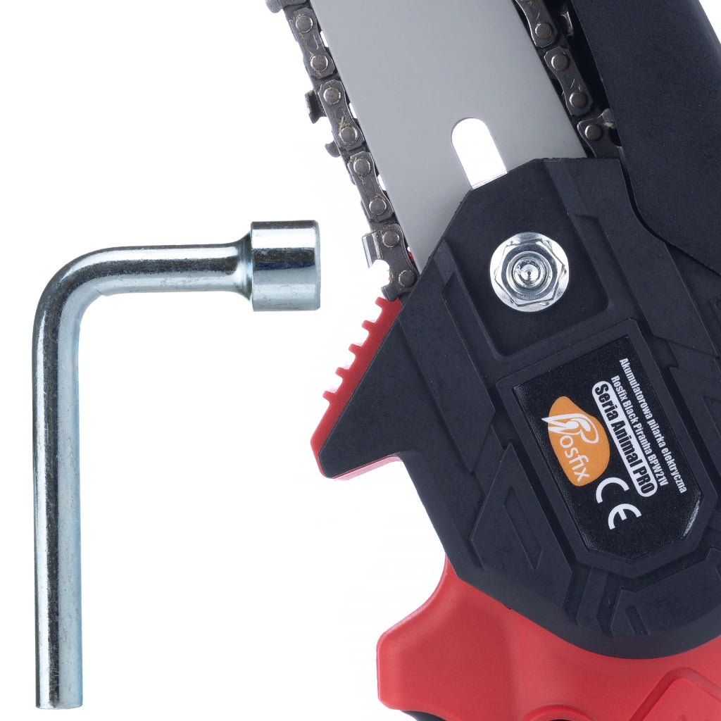 Motosega Elettrica a Batteria Rosfix Red Piranha RP21V – 1200W, Guida e Catena 6" | Alta Precisione e Sicurezza