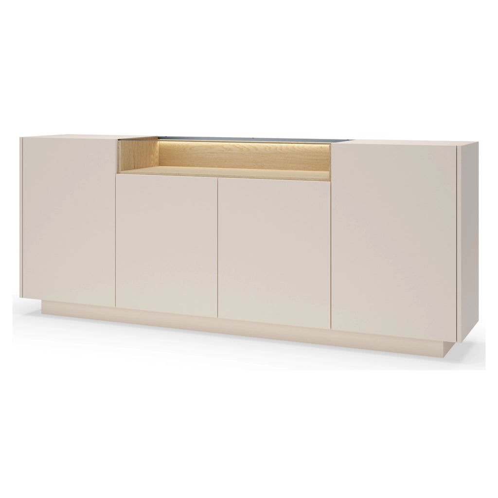 Madia Halefa, Credenza 4 Ripiani, 103x40x83h cm Beige