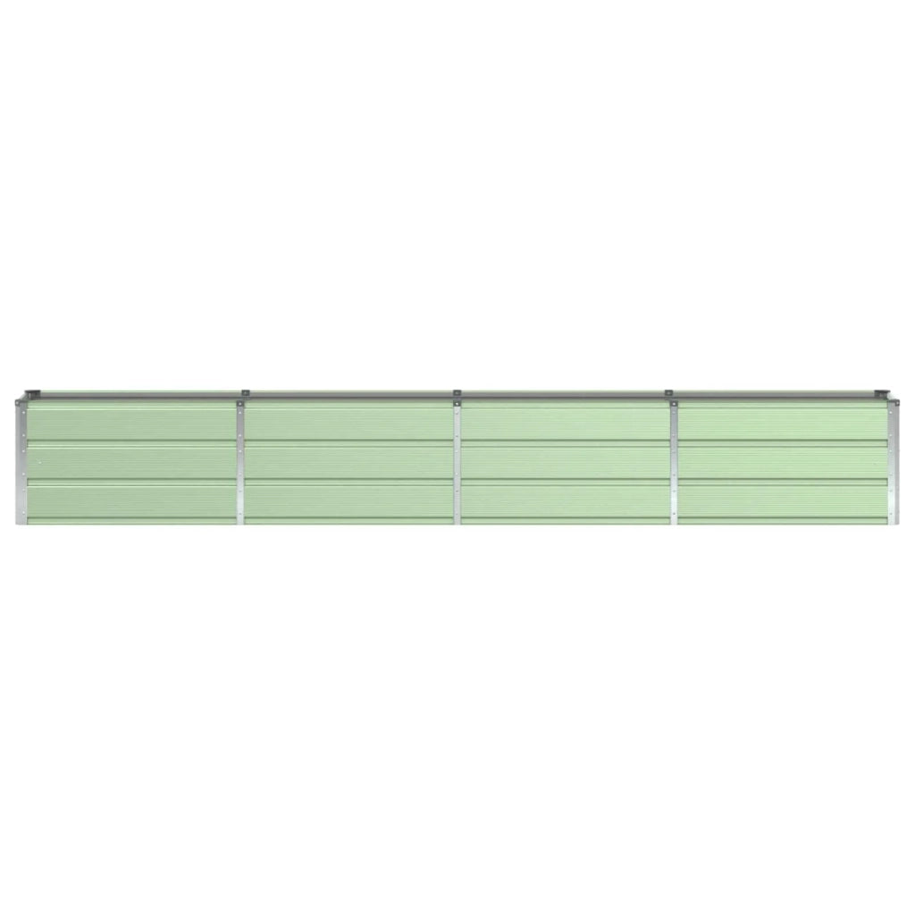 Fioriera rettangolare moderna multiuso per soggiorno o giardino 320 x 40 x 45 cm acciaio verde 02_0059264