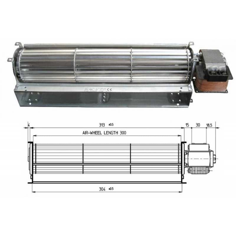 Ventilatore tangenziale stufa pellet TGA 60/1-300/30 EMMEVI FERGAS  NORDICA 50w - UNIVERSALE