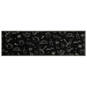 Tappeto da Cucina Lavabile Nero Mattutino 45x150 cm in Velluto 4005584