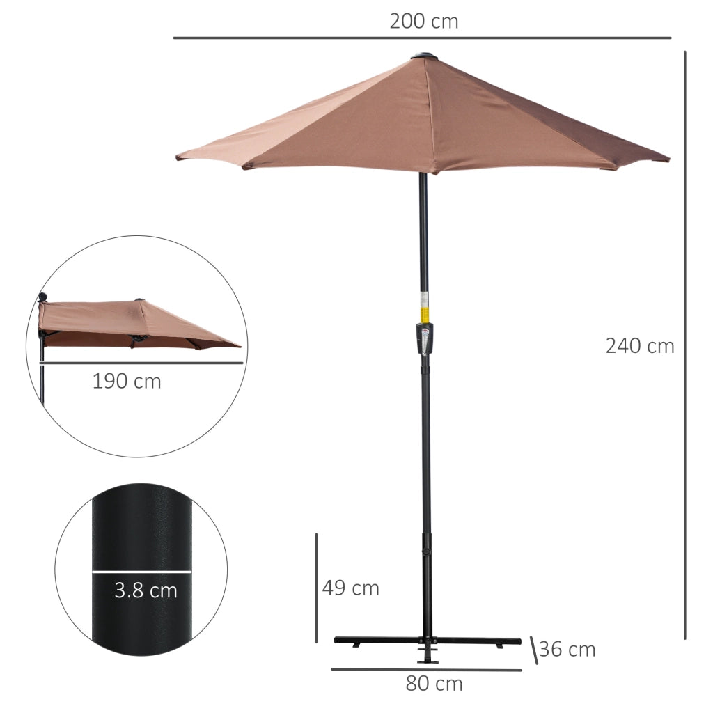 Ombrellone Doppio ¨C zephmum ¨C Caff¨¨ 2x2 m Acciaio Poliestere
