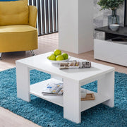 Piraino, Tavolino da Salotto un Vano, 90.5x50.5x41.5h cm Bianco