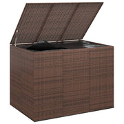Contenitore per cuscini da giardino in resina intrecciata 145 x 100 x 103 cm marrone 02_0013162