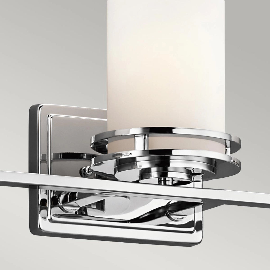 Applique bagno Hendrik cromata 3 luci G9 vetro opale IP44