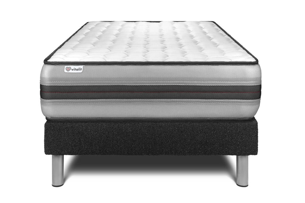 Letto con materasso VITAL POWER RECOVER 120 x 190 cm Rete Kit Nero