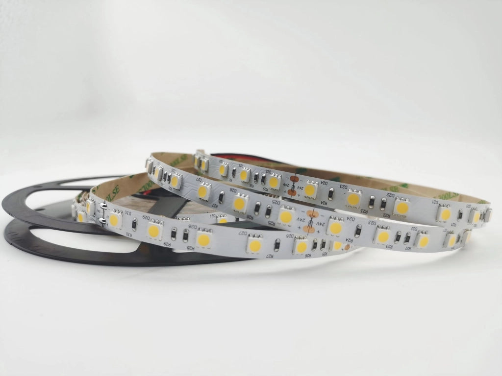 STRIP LED 5050 DC24V IN KAPTON 60 LED PER MT 14W PER MT 1390LM PER MT 3000K 500CM