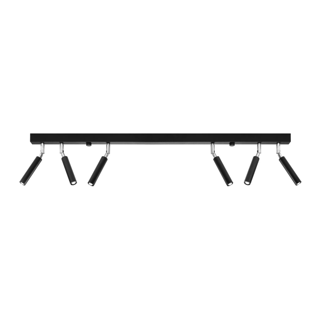 Barra faretti OPTIMA 6 G9 nera/cromo 100cm PU.0901