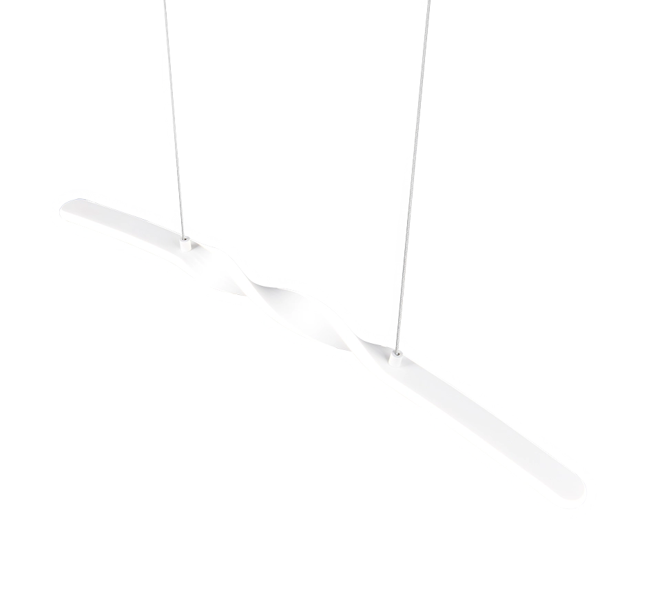Lampada a sospensione LED, metallo, bianco, L 80 cm, Ginko