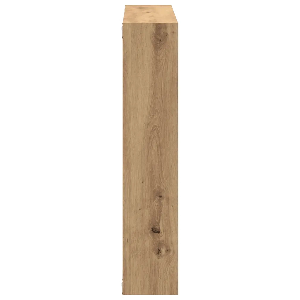 Scaffale a Parete Rovere Artigianale 90x16x78 cm Truciolato