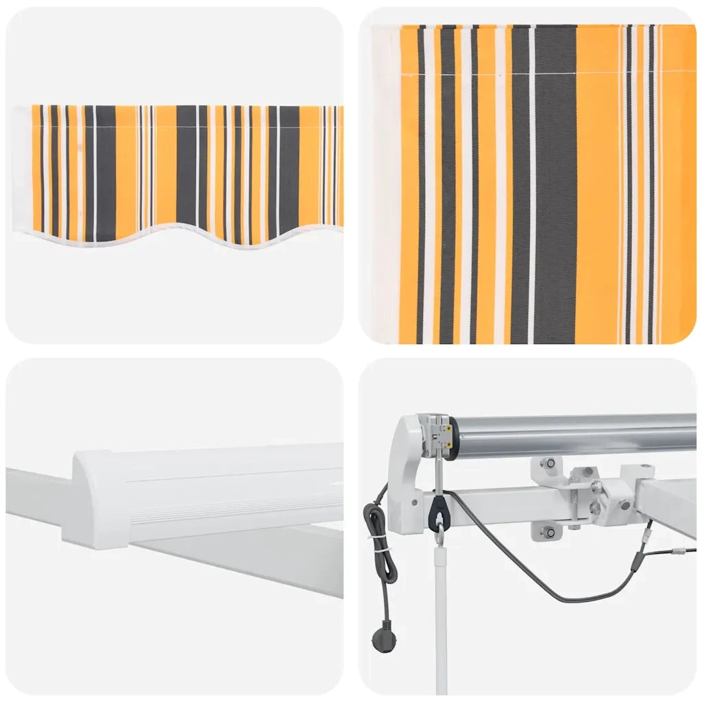 Tenda Retrattile Multicolore 400 × 300 cm Poliestere e Metallo 3330578