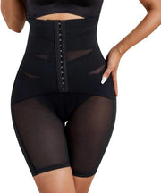 Sotto il reggiseno correttivo alta cintura donna nero push-up regolabile chiusura a goccia