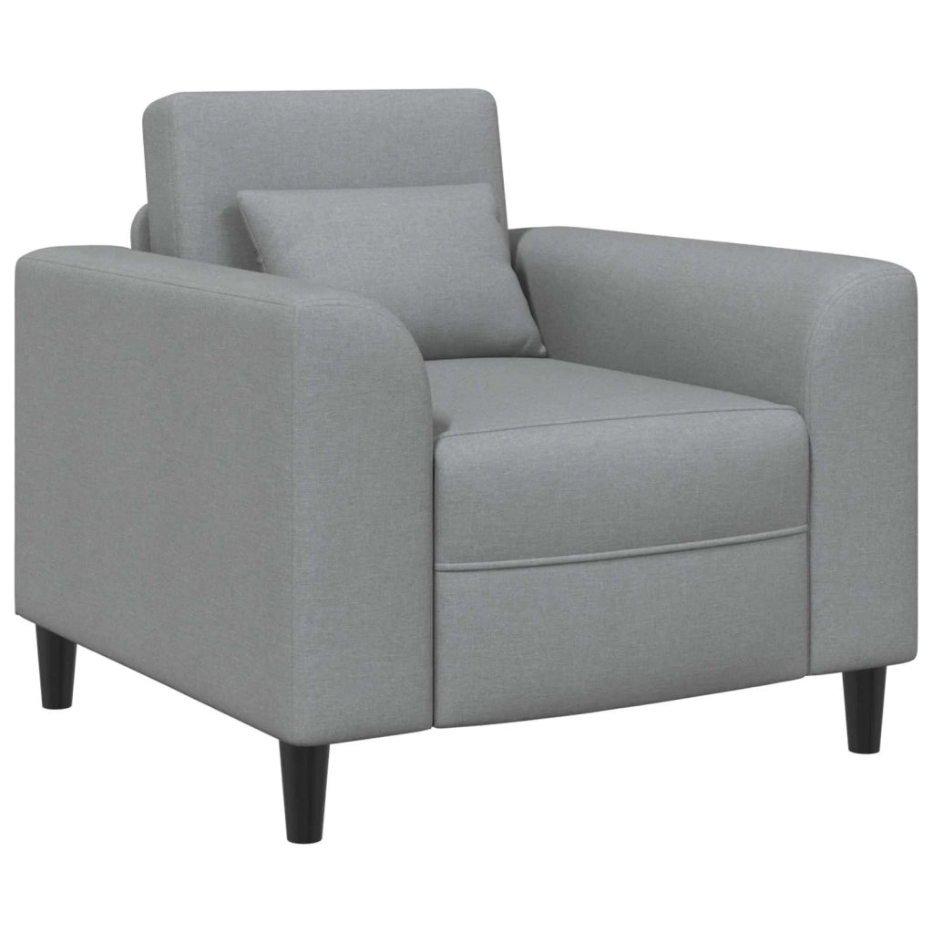 Poltrona-Divano Sedia-Poltroncina Grigio Chiaro Tessuto 791285