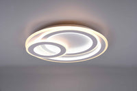 Plafoniera LED cerchi, metallo, bianco, D 51 cm, Mita