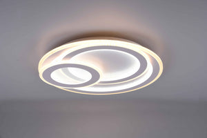 Plafoniera LED cerchi, metallo, bianco, D 51 cm, Mita