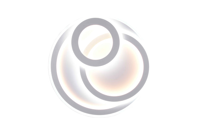 Plafoniera LED cerchi, metallo, bianco, D 51 cm, Mita